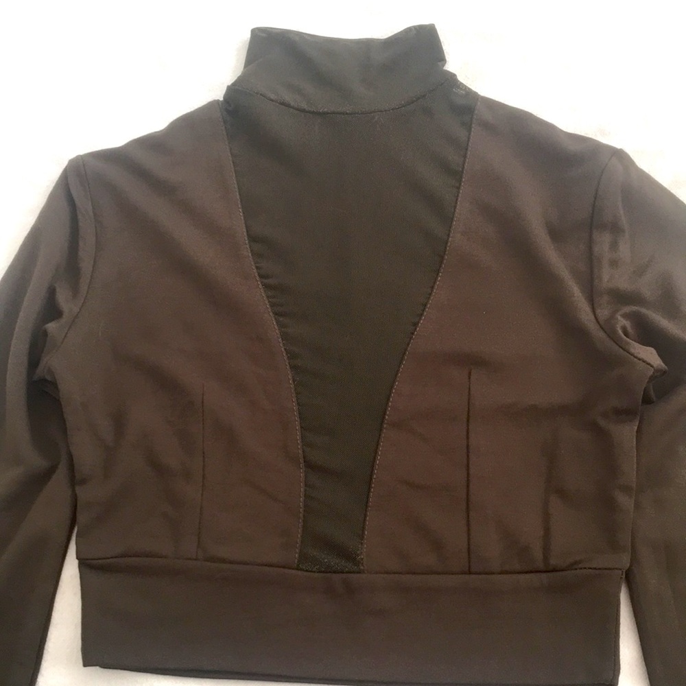 Crop Top with Mesh Panel
